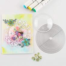 17件套圆形切割模具，金属工艺切割模板，适用于纸艺、DIY卡片制作、剪贴簿、礼品卡制作 - GG0751B - 查看 4