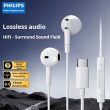 Philips TAE1020 Type C Wired Semi In Ear Earbuds Noise Isolating Mic Built in HD Sound Quality Flexible Cable Easy Control Perfect for Smartphones Tablets - 彩色 - 查看 6
