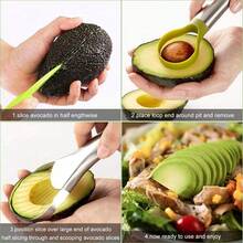 Avocado Tools, Avocado Slicer Pitter, Multi-Function Avocado Knife, Slicer, Masher, Pitter, Peeler, Kitchen Gadgets - Multicolor - View 8