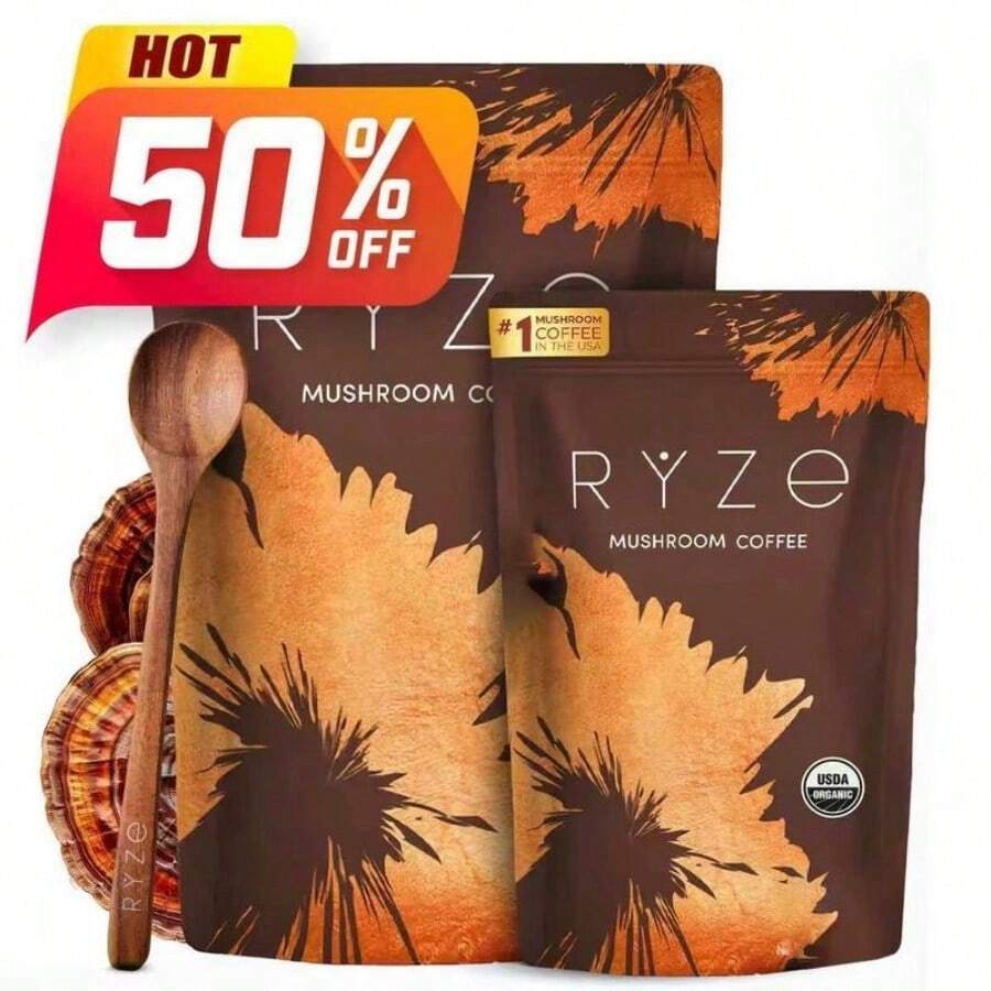 Ry.Ze Mushroom Coffee: Organic Quality, Encounter Between Mushrooms And Coffee, Awakening Daily Vitality - 2PCS - 查看 1
