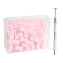 MyAoKuE-Up 100 支美甲海绵刷，附赠 1 个夹钳、1 支迷你方形指甲油刷、1 支亮片刷和专用美甲配件 - 彩色 - 查看 9