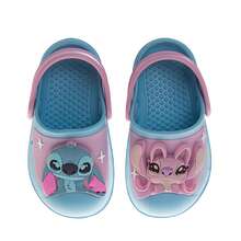 Disney Lilo & Stitch Girls Shoes, EVA Clogs, Water Shoes - Kids Pool And Beach Shoes, Blue And Pink Slip-On (Toddler Sizes 5-10, Little Kid Sizes 11-12) - 粉色 - 查看 1