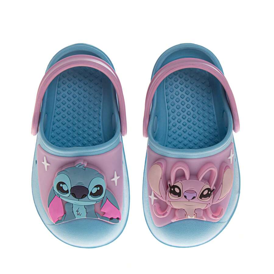 Disney Lilo & Stitch Girls Shoes, EVA Clogs, Water Shoes - Kids Pool And Beach Shoes, Blue And Pink Slip-On (Toddler Sizes 5-10, Little Kid Sizes 11-12) - 粉色 - 查看 1