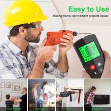 1pc 5-In-1 Stud Finder, Equipped With Smart Microprocessor Chip And High-Definition LCD Display, Stud Finder For Detecting Center And Edge Of Wood, Wires, Metal Studs, And Joists - Black - View 7