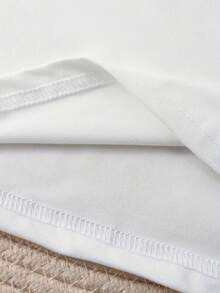 Plus Size Women's Round Neck Short Sleeve T-Shirt - Vibrant Dog Pencil Sketch Art Print, Soft Breathable Fabric, Machine Washable Lightweight Casual Top For Spring Summer Fall, Pet Lovers Artistic Design For Daily Commuting & Weekend Outings, Dog Tshirt, Comfortable Fit Shirt - 白色 - 查看 4