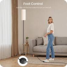 Dimmable Floor Lamp For Living Room With Remote And Foot Switch, Modern Standing Tall Lamp, Corner Floor Lamp For Bedroom - 均碼 - 查看 5