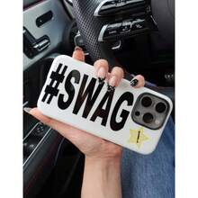 BARELA Phone Case - 2 MUCH SWAG Phone Case For IPhone 11-17 Series |   Typography Phone Case |   Aesthetic Phone Case |   Streetwear Phone Case |    Phone Case |   Shockproof Protection |   Gift For Teen Girls - 白色 - 查看 4