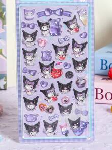 3D Cute Transparent Heart Stickers | Shiny Jelly Stickers, Suitable For Making Albums And Diaries, Gukha, Y2K Style Cute Japanese Stickers, High-Quality Cartoon Animal 3D Crystal Embossed Interesting Stickers, Rhinestone Crystal-Like Clear Texture, Reusable And Reshapable, No Residue - Multicolor - View 8