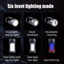LiHangStar 1/2 chiếc đèn cầm tay sạc năng lượng mặt trời, đèn pin độ sáng cao sạc USB, đèn pha LED, nhiều chế độ chiếu sáng, có đèn bên hông, thích hợp cho trường hợp khẩn cấp, mất điện, đi bộ đường dài, cắm trại, câu cá. - Đèn cầm tay năng lượng mặt trời - Xem 4