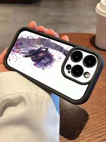 Funda de teléfono a la moda - Textura de satén plumoso Compatible con todos los modelos de teléfonos inteligentes Apple El regalo perfecto para ella, una opción ideal para San Valentín - Negro - Ver 6