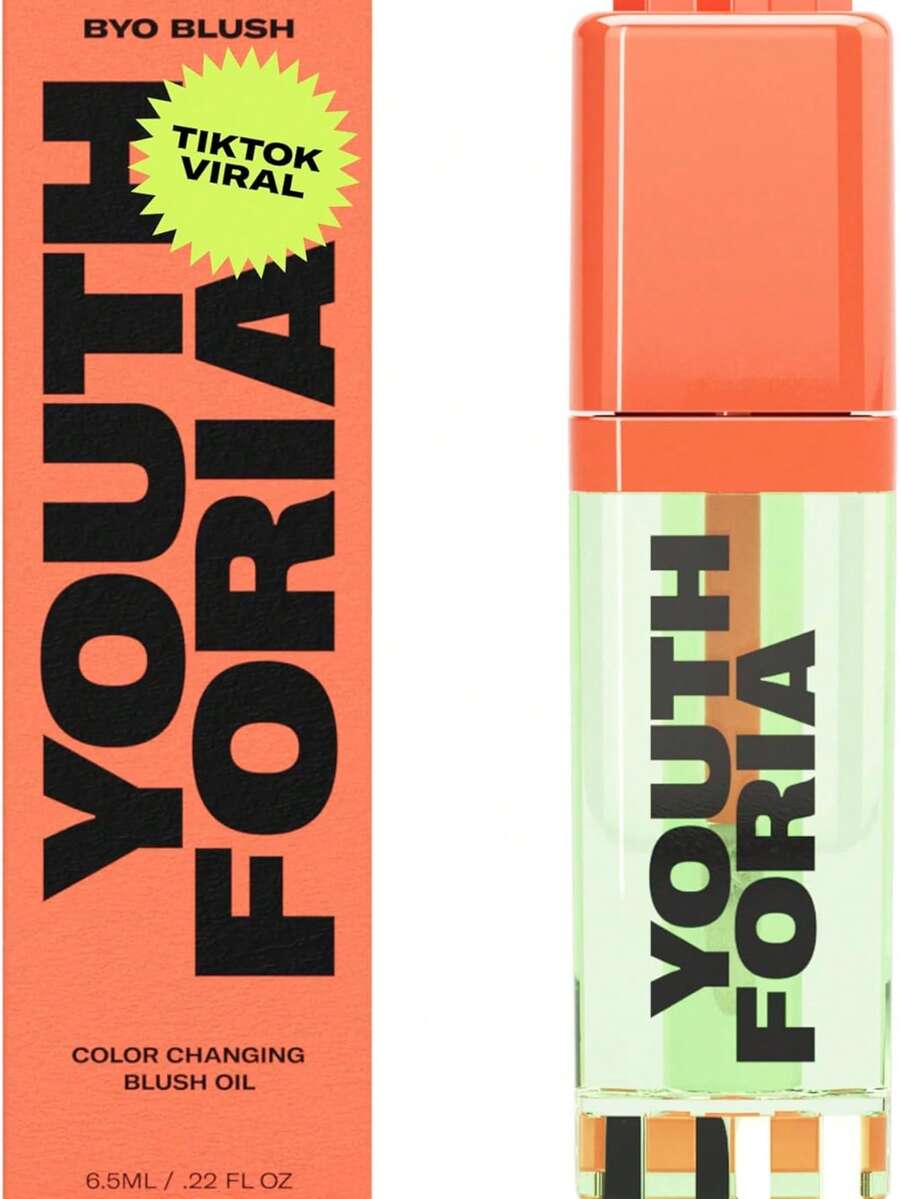 Youthforia - BYO Blush Rubor en aceite con acabado luminoso natural color único dependiendo del PH de tu piel 6.5ml - Negro - Ver 1
