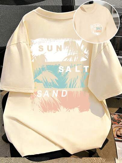 Tween Boy Casual Graphic Print Crew Neck Short Sleeve T-Shirt, Summer Top