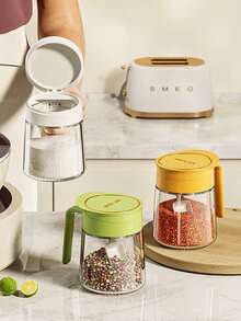 Seasoning Jar Set, Airtight Spice Jars Bottles, Kitchen Condiment Storage Containers - Multicolor - View 9