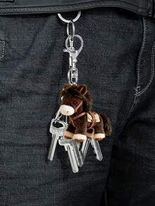 2026 Year Of The Horse Auspicious Keychain Pendant, Featuring Cute And Vivid Horse Design With Lucky Elements And Exquisite Craftsmanship, Suitable For Backpacks, Shoulder Bags, Unisex, Meaning Good Luck, Prosperity And Holiday Blessings. Suitable As New Year, Valentine's Day Gift, Birthday Gift For Ladies, Sisters, Daughters, Back To School Gift - Multicolor - View 4