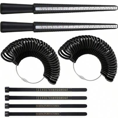 KLONKEE 8Pcs Ring Sizer Measuring Tool Kit, Accurate Finger Sizer For Jewelry Making And Fitting