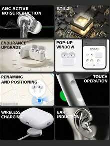 New  Air3  Air4 Air5 Air7 Wireless In - Ear Earbuds With Ultra - Long Battery Life & High - Fidelity Sound - Thế hệ thứ 5 - Xem 6