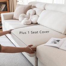 1 tấm bọc ghế sofa co giãn, chống thấm nước, chất liệu jacquard, kiểu dáng hiện đại tối giản, chống trượt, thích hợp cho ghế sofa hình chữ L và sofa 1/2/3/4 chỗ ngồi, sử dụng được quanh năm. - be - Xem 18