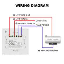 1pc Smart Water Meter Switch With Energy Monitor, ChevoLink WiFi And Bluetooth 5000W EU Wall Switch, DS-101GWN Black/White, Tracks Daily Power Consumption And Cost, Compatible With Alexa, Yandex Alice, Tuya Smart Life App For Remote Scheduling, 8mm Ultra-Thin Panel Suitable For Electric Water Heater - 彩色 - 查看 7