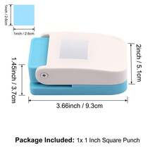 1pc 1x1 Inch Square Hole Punch Tool, Suitable Gift For Student Friends - Multicolor - View 12