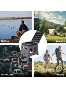 便携式折叠露营马桶 - 重型可折叠马桶，带盖和内置污物收集盒，采用防臭耐用的PP/ABS材料，可折叠便携设计，带提手；舒适的高座圈，易于清洁 - 彩色 - 查看 10