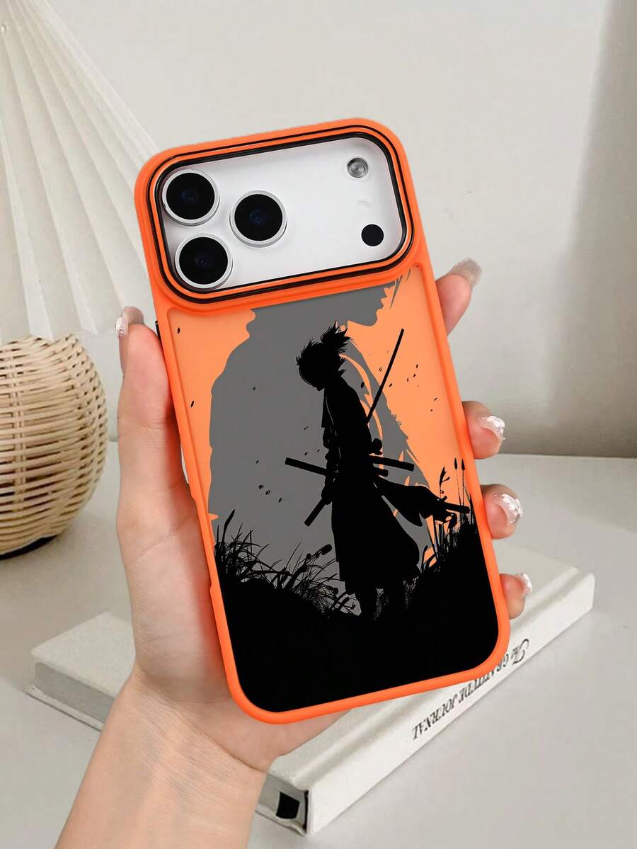 1pc Samurai Silhouette Warrior Pattern Phone Case Grunge Dark Academia Aesthetic Style For Anime Fans Boyfriend Birthday Compatible With Iphone 17promax/17pro/17/17Air/16promax/16pro/16plus/16e/16/15promax/15pro/15plus/15/14promax/14pro/14plus/14/13promax/13pro/13/12promax/12pro/12/11promax/11 - trái cam - Xem 1