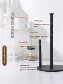 Kitchen Paper Towel Holder, Countertop Paper Towel Dispenser, Napkin Box Rack, Stainless Steel Kitchen Paper Towel Holder With Weighted Base, Space-Saving Design For Paper Towels, Napkins, Kitchen Roll, Wall-Mounted Storage Organizer, Modern Kitchen Accessory, Kitchen Utility, Wall-Mounted Dispenser, Kitchen Storage Accessory - 彩色 - 查看 9