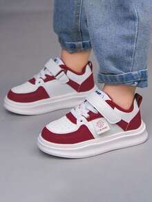 1双男女通用新款透气低帮运动鞋，软底防滑儿童滑板鞋，时尚百搭学生跑步鞋，适合春秋季的婴幼儿休闲鞋 - 紅色 - 查看 8