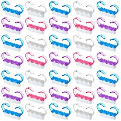 2pcs Multi-Color Nail Brushes Portable Nail Care Tools, Nail Art Brushes, Nail Supplies, Nail Tech Supplies, Nail Tools, Nails Brush, Manicure Supplies, Nail Dotting Tool, Pedicure Supplies, Manicure Brush, Nail Products, Nail Things, Cuticle Brush, Nailcleaning Brushes