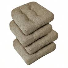 Chair Cushions For Dining Chairs 4 Pack, Tufted Indoor Chair Pads With NonSlip Bottom, UShaped Kitchen Chair Cushions, 17x17x4, Khaki - Khaki4CountPackof1 - View 7
