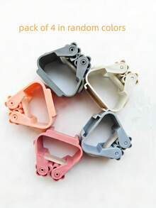 1/2/3/4/6/8 Ganchos de soporte de trapeador sin agujeros montados en la pared, clips de almacenamiento de herramientas de limpieza, organizador de trapeador y escoba montado en la pared, adecuado para baño, cocina, accesorios de limpieza de jardín, almacenamiento de herramientas del hogar - Multicolor - Ver 34