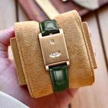 CILOA Men's Unique Square Dial Quartz Waterproof Watch[522] - 軍綠色 - 查看 3