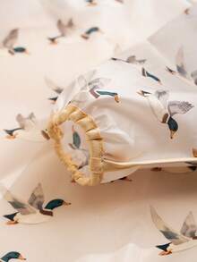 1件装防水围兜，婴儿幼儿喂食围裙，大口袋用餐罩衫，适合6-36个月宝宝 - 彩色 - 查看 3