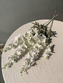 1件 33英吋人造飛燕草絲綢長莖仿真植物，適用於家居婚禮花瓶裝飾、新娘背景道具、花束填充、婚禮拱門與派對中心裝飾 - 彩色 - 查看 8