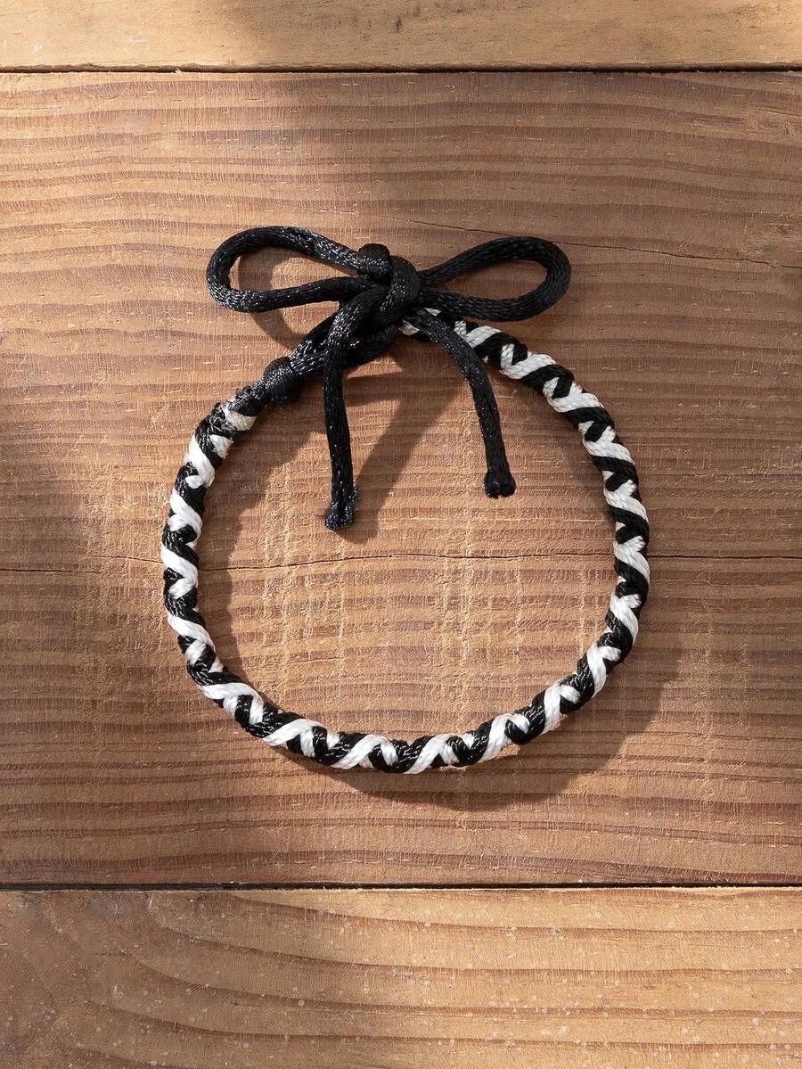 A Bohemian-Style Braided Tassel Charm Lucky Rope. A Couple's Bracelet. A Friendship Bracelet For Good Friends. Suitable For Daily Wear And As A Gift For Festivals. - Multicolor - View 1