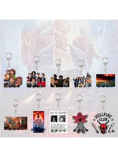 1 Stück Fantasy Geschichte Anhänger, TV-Serie Accessoire, Höllenfeuerklubb Maske Schlüsselanhänger, zufälliger Stil, Neujahrsgeschenk, Valentinstag Geschenk, Ostergeschenk