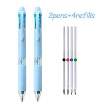 4-In-1 Multi-Color Ballpoint Pen Set, 2pens+4refills, Replaceable Refills, Retractable Multifunctional Pens, 0.7mm Bullet Head Pen Core For Smooth Writing, Suitable For Office Writing Stationery Supplies-Fine Writing Instruments - Sets - View 8