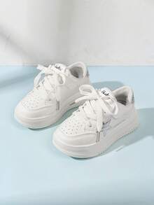 2026春季新款儿童软底运动鞋，男童休闲鞋，女童及大童跑步鞋，时尚滑板鞋 - 銀色 - 查看 4