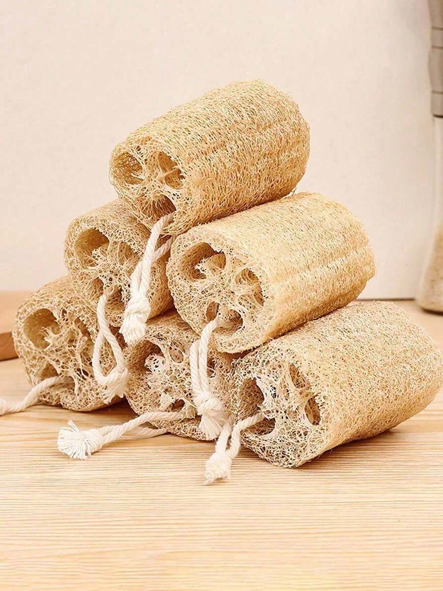 1/3/5 chiếc Bàn chải vệ sinh xơ mướp tự nhiên 2 trong 1, dụng cụ tẩy tế bào chết khi tắm, cọ rửa nhà bếp, sợi tự nhiên mềm mại, có thể tái sử dụng, đa năng, dùng cho phòng tắm, nhà bếp, gia đình, dụng cụ vệ sinh thiết yếu hàng ngày. - Bàn chải làm sạch xơ mướp - Xem 1