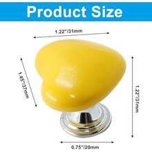 BokWin 3 Pcs Toilet Flush Tank Button Love Shape Toilet Push Button Women Manicures Toilet Button Pusher Tool For Bathroom(White) - Vàng-3 - Xem 5