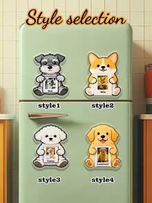 1pc Customized Pet Photo Refrigerator Magnet | Dog Souvenir | Acrylic Material | Pet Enthusiast Gift | Emotional Souvenir | Christmas And Birthday Gift Selection - Multicolor - View 4