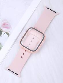 这款二合一表带兼表壳兼容 ，适用于 40mm、41mm、42mm、44mm、45mm、46mm 和 49mm 尺寸。运动休闲风格，搭配铆钉硅胶表带。配备防震防刮硬质 PC 表壳和钢化玻璃屏幕保护膜。兼容 Ultra/11/10/9/8/7/6/5/4/SE 系列。男女皆宜。柔软舒适，易于佩戴，触感灵敏。 - 粉砂色 - 查看 8