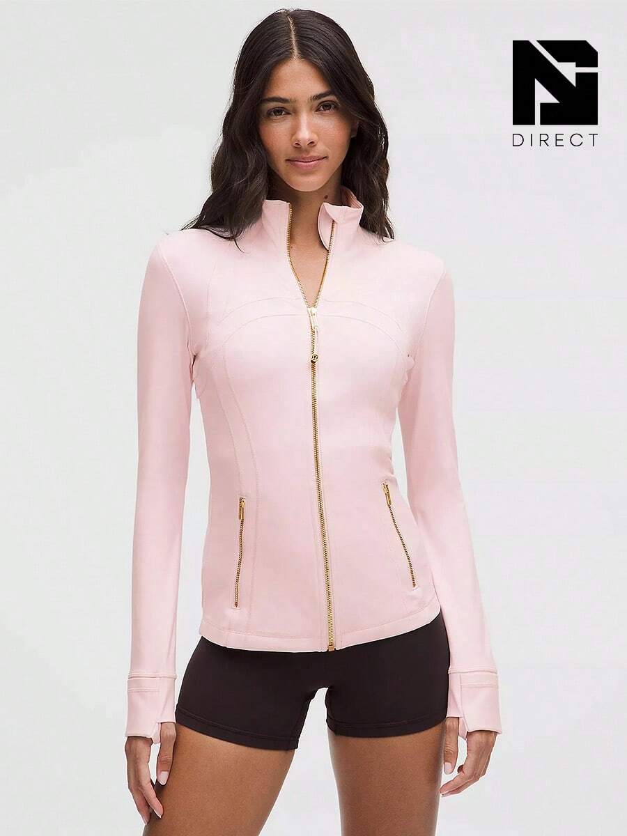 Lululemon Define Jacket Nulu-For Yoga Gym Running-Sweat-Wicking-Yoga-All Seasons Sport-Spring/Summer-Autumn/Winter-Back To School- Mother's Day Gifts-Father's Day Gift - 幸福的粉/金/金 - 查看 1