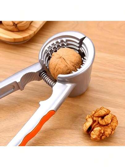 1pc Multi-Functional Metal Walnut Cracker, Anti-Slip Handle Walnut Pliers, Magic Screw Opener, Home Hazelnut Shelling Durable Metal Multi-Functional Nut Crusher - Open Walnuts, Chestnuts, Chestnuts And Walnuts | Ergonomic Handle Nut Crusher Pliers Multi-Functional Nut Clamp,Nut Shelling Tool,