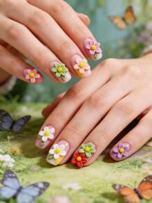 100/200/300/500/1000pcs Pack Cute Mini 0.75cm/0.29inch Flat Flower Resin Embellishments, For Jewelry Making - 100 Flowers - View 5