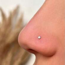 Piercing de Nariz Ponto de Luz Prata 925 - Prata - Visão 4
