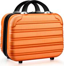 14-Inch Hardshell Makeup Train Case For Travel & Storage - Orange - View 9