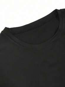 LANY T-Shirt Customs T-Shirts Oversize Funny Costumes Cotton T Shirt - 黑色 - 查看 2