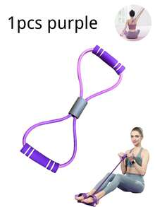 4 Pack Yoga Resistance Bands, Purple, Pink, Blue, Suitable For Home Workout - Stretchable Cords For Full Body Training, Abdominal Shaping, Rowing And Flexibility Exercises, Stackable Fitness Equipment, Suitable For Yoga And Toning, Figure 8, Yoga Ball, Pull-Up Assist, Thigh Trainer, Gym, Sweating, Pilates - Multicolor - View 13