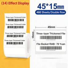 NIIMBOT B1 B21 B3S 热敏标签纸，适用于学校、家庭、办公室和商业场所，防水自粘标签 - 白色 - 查看 24