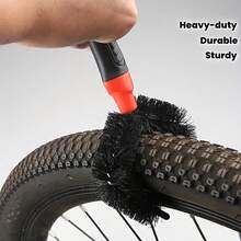 1个自行车清洁刷工具，适用于车轮、曲柄、链条等，专业自行车清洁刷 - 彩色 - 查看 1